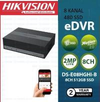 HIKVISION DS-E08HGHI-B 8 Kanal ESSd Dvr 480GB SSD Kayıt Cihazı E-DVR
